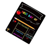 Tableau effaçable du premier/dernier jour d ’ école, 25X30CM | Message Boards Back to School Signs for Preschool Back to Decoration Chalkboard Educational Photo Backdrop