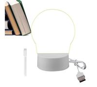 Tableau effaçable éclairé | Tableau mémo de bureau avec stylo - Tableau à messages de lettres LED, tableau de notes en acrylique avec veilleuse avec stylo, lampe de bureau L
