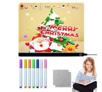 Tableau effaçable en acrylique avec lumières intégrées - Tableau d'affichage lumineux avec LED - Tableau mémo réinscriptible en acrylique pour écrire, dessiner, colorier