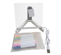 Tableau effaçable en acrylique - Tableau de messages avec lumière LED transparente | Tableau d'affichage lumineux acrylique | Tableau effaçable réutilisable | Marqueurs tableau acrylique réglable