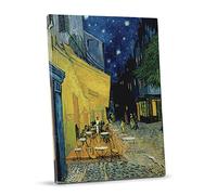 Tableau effet peinture - Vincent van Gogh, Terrasse du café la Sera - Impression sur toile - Reproduction Artisanale Digitalisée - Prêt à suspendre, 50 x 70 cm
