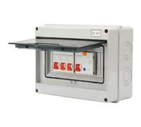 Tableau Electrique,Coffret Electrique Boîte à fusibles en plastique blanc, 3 voies, hangar de Garage, camping-car, caravane, unité consommation, avec RCD et X MCB