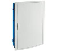 Tableau électrique encastré Pladur 42 éléments cadre blanc et porte anti-fumée SOLERA 5260HGW