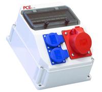 PCE Tableau électrique Lublin 9M – 9 modules, IP54, 3 prises 16A