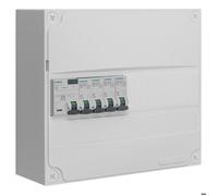 Tableau 1 rangée pré-équipé 1 inter. diff. 63A type A + 4 disjoncteurs