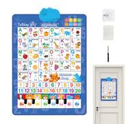 Tableau électronique Alphabet - Jeux Bilingues Pour Alphabet Et Chiffres, Jouet Parlant Éducatif Avec Musique | Pour Âge 1-6 Garçons Filles Préscolaires Anniversaire Salle De Cours Noël Pâques