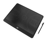 Tableau Électronique de Coaching Basketball avec Stylet | Écran LCD Lisible, Panneau Transparent en Hips, Support Magnétique Noir, Adapté aux Entraînements Glace Jeux