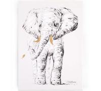 Peinture décoration murale girafe 30x40 cm blanc éléphant TU
