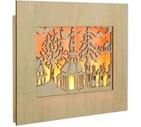 Tableau en bois éclairé par LED - Église