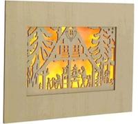 Tableau en bois éclairé par LED - Maison