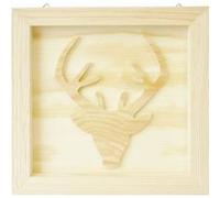 Tableau en bois renne 20,5cm - graine créative Beige