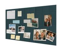 Tableau en feutre design avec film autocollant - 30 x 30 cm - Multicolore - Tableau d'affichage photo et tableau créatif sans perçage (encre verte)