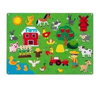 Tableau en feutre flou pour les tout-petits 41, 3 x 29, 5 pouces Thème de la ferme Tableau d'histoires en feutre Mur de narration préscolaire Jouets éducatifs précoces pour garçon fille anniversai
