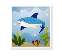 Tableau En Ficelle De Papier Requin 22cm