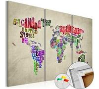 Tableau en liège Colorful Countries-Taille L 60 x H 40 cm Imprimé