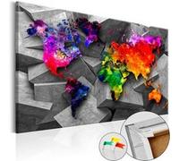 Tableau en liège Cubic World-Taille L 120 x H 80 cm Imprimé G