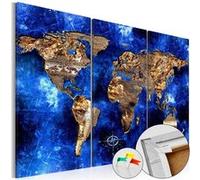 Tableau en liège Golden Continents-Taille L 60 x H 40 cm