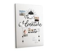 Tableau en liège horizontal avec punaises | planche murale bureau maison école | afficher notes photos documents projets et idées créatives - 100x140 - en bois - L'heure est à l'aventure