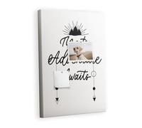 Tableau en liège horizontal avec punaises | planche murale bureau maison école | afficher notes photos documents projets et idées créatives - 40x60 - coloré - L'heure est à l'aventure