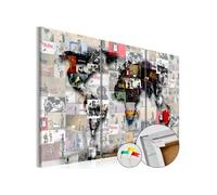 Tableau en liège Modern World's Map-Taille L 90 x H 60 cm