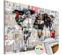 Tableau en liège Modern World's Map-Taille L 90 x H 60 cm