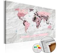 Tableau en liège Pink Continents-Taille L 120 x H 80 cm Imprimé G