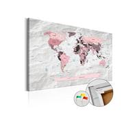 Tableau en liège Pink Continents-Taille L 60 x H 40 cm