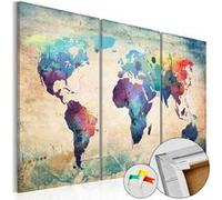 Tableau en liège Rainbow Map-Taille L 60 x H 40 cm