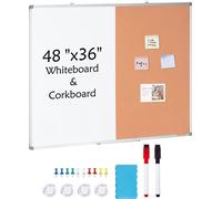 Tableau en liège Tableau d'affichage Tableau combiné 120x90cm - Application horizontale/verticale - Equipement polyvalent et pratique pour la maison et le bureau