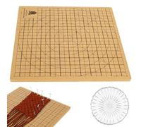 Tableau en macramé avec broches, 30 x 30 cm, double face, réutilisable, avec broches en T, grilles en macramé, pour tresser des bracelets, cordon à nouer, corde en coton (A)