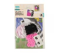 Tableau En Pompons - Activité Pour Enfant - Zèbre