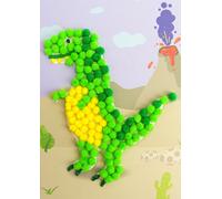 Tableau En Pompons Dinosaure Activité Enfant 3-8 Ans