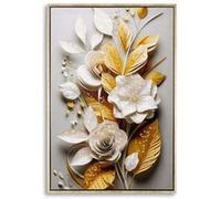 Tableau en toile et métal Flora 42 x 3.5 x 62 cm Multicolore G