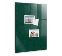 Tableau en verre magnétique premium mural | surface anti-rayures | aimants néodyme haute adhérence, feutre effaçable et éponge | idéal notes, tâches, rappels - 40x60 - Motif de feuilles linéaires