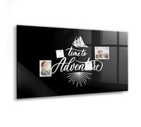 Tableau en verre magnétique premium mural | surface anti-rayures | aimants néodyme haute adhérence, feutre effaçable et éponge | idéal notes, tâches, rappels- 120x60cm - Aventure
