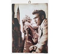 Tableau encadré style vintage Marilyn Monroe & James Dean Impression sur bois tailles différentes