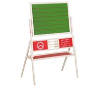 Tableau Enfant Double Face Magnétique Et Craie - Roba - Avec Horloge Et Boulier - Vert - L 83 X P 47 X H 124 Cm