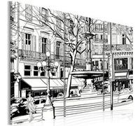 Tableau Esquisse de la place parisienne-Taille L 120 x H 80 cm Imprimé G