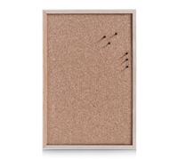 Tableau Face liège - Blanc - 60 x 40 cm - Couleur principale: Blanc