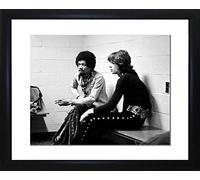 Tableau Favoris Jimi Hendrix avec Mick Jagger Photo encadrée