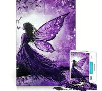 Tableau fée Violette sur Une Branche pour Adultes, Puzzle de 1000 pièces, défi Mental, Jeu de réflexion, évasion Calme, pièce de Collection de qualité (50x75cm)