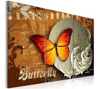 Tableau Fiery butterfly and full moon-Taille L 120 x H 80 cm