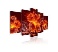 Tableau Fiery Flowers-Taille L 100 x H 50 cm