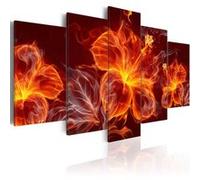 Tableau Fiery Flowers-Taille L 100 x H 50 cm Imprimé G