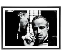 Tableau film Le Parrain affiche noir et blanc 70 x 50 cm cadre inclus