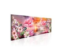 Tableau Flamingoes Land-Taille L 120 x H 40 cm
