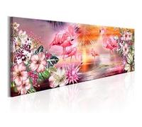 Tableau Flamingoes Land-Taille L 120 x H 40 cm