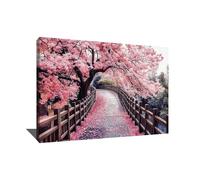 Tableau Fleur De Cerisier Arbre Japonais - Décoration Murale Asiatique - Impression Fleur Rose Sur Toile - Tableau Japon Sakura - Décoration Murale Zen - Toile Contemporaine (40x30cm)