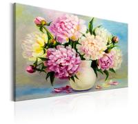 Tableau Fleurs Peonies: Bouquet of Happiness 120x80 cm - Tableau deco