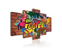 Tableau football (graffiti)-Taille L 200 x H 100 cm